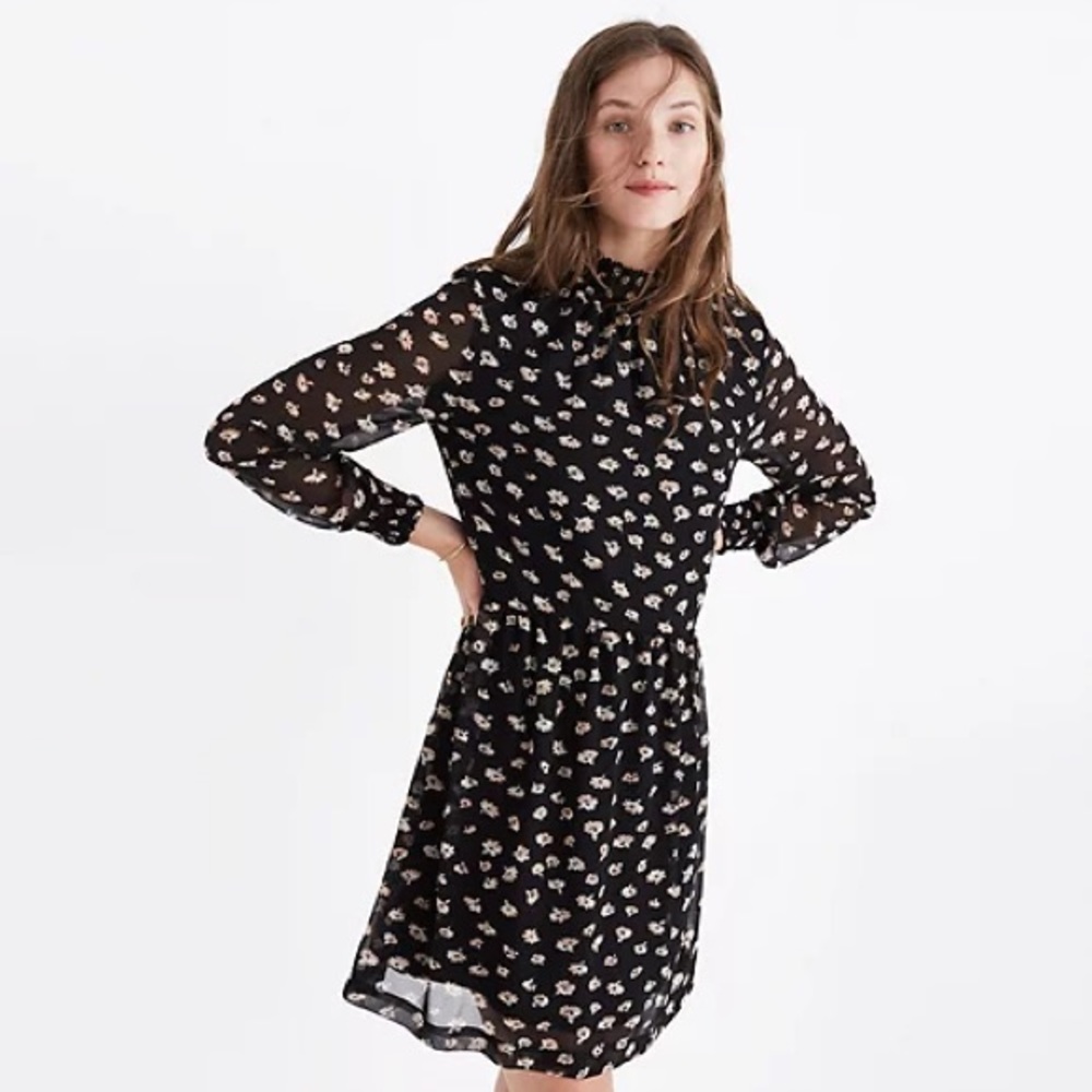 Madewell Mistlight Mockneck Dress in Seattle Floral